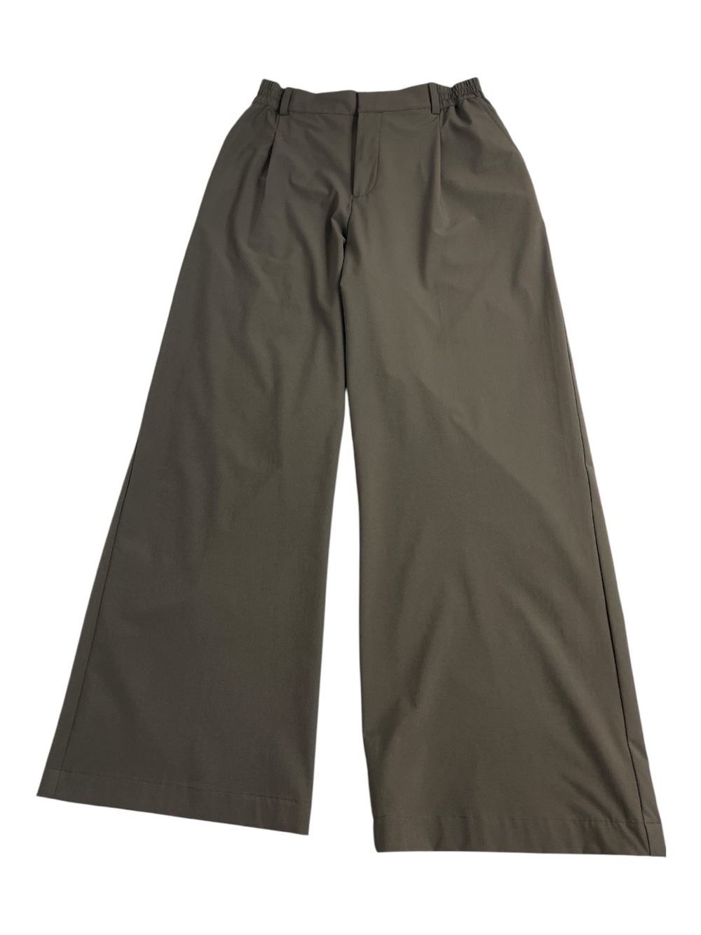 ALO Sz M Pursuit Trousers High Waist Wide Leg Brown EUC